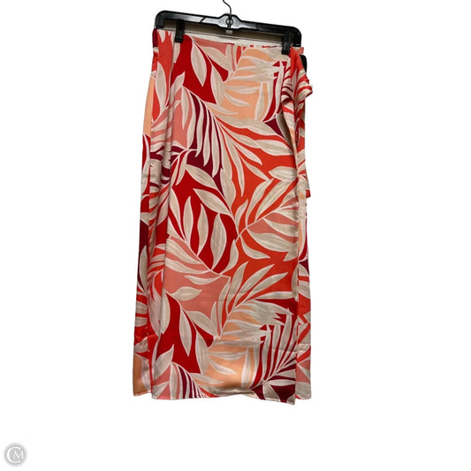 Skirt Midi By Ann Taylor In Cream & Pink, Size: 4