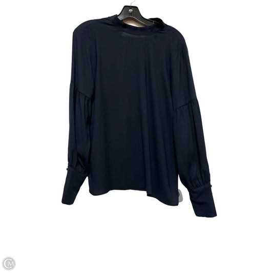 Top Long Sleeve By Ann Taylor In Navy, Size: S