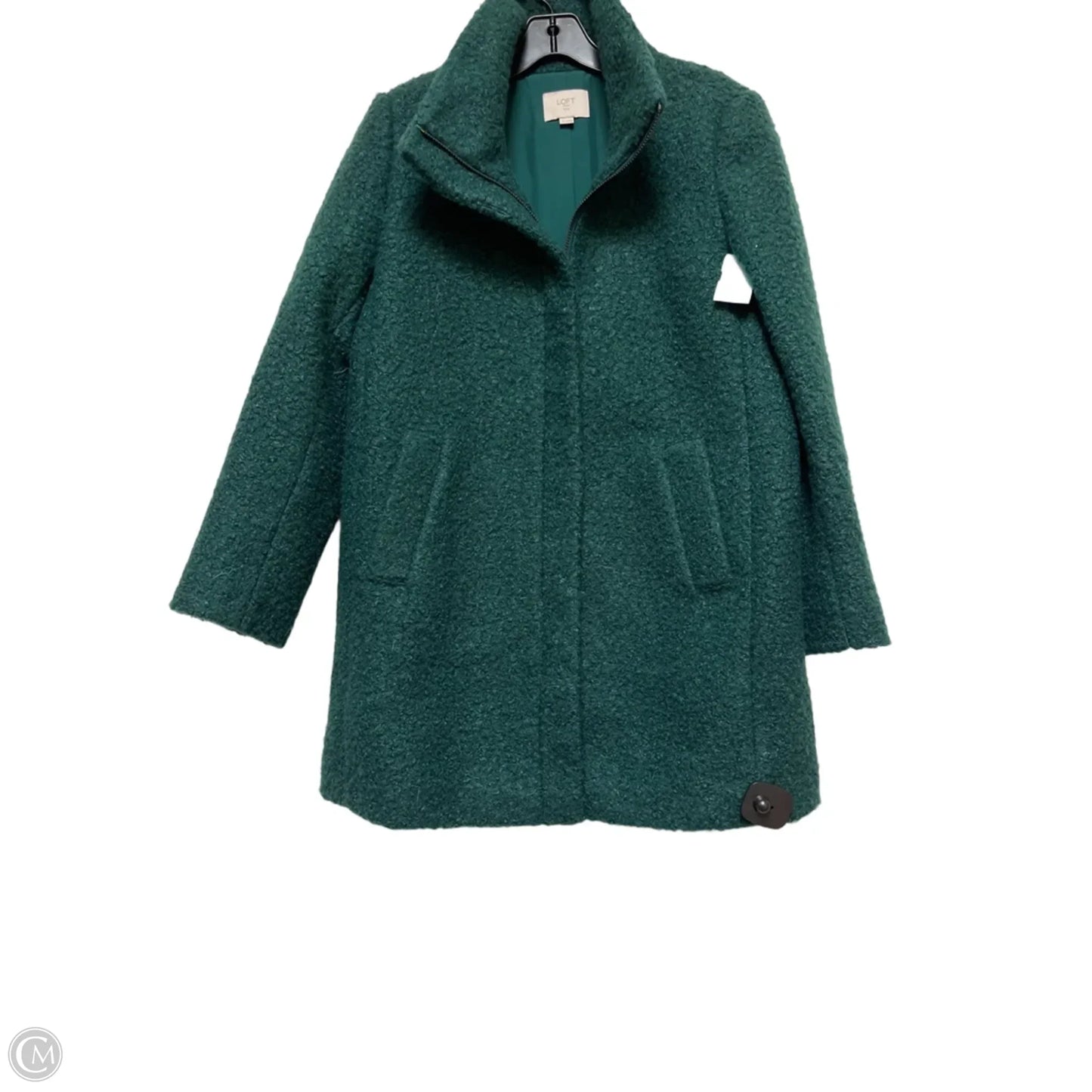 Coat Faux Fur & Sherpa By Loft In Green, Size: S