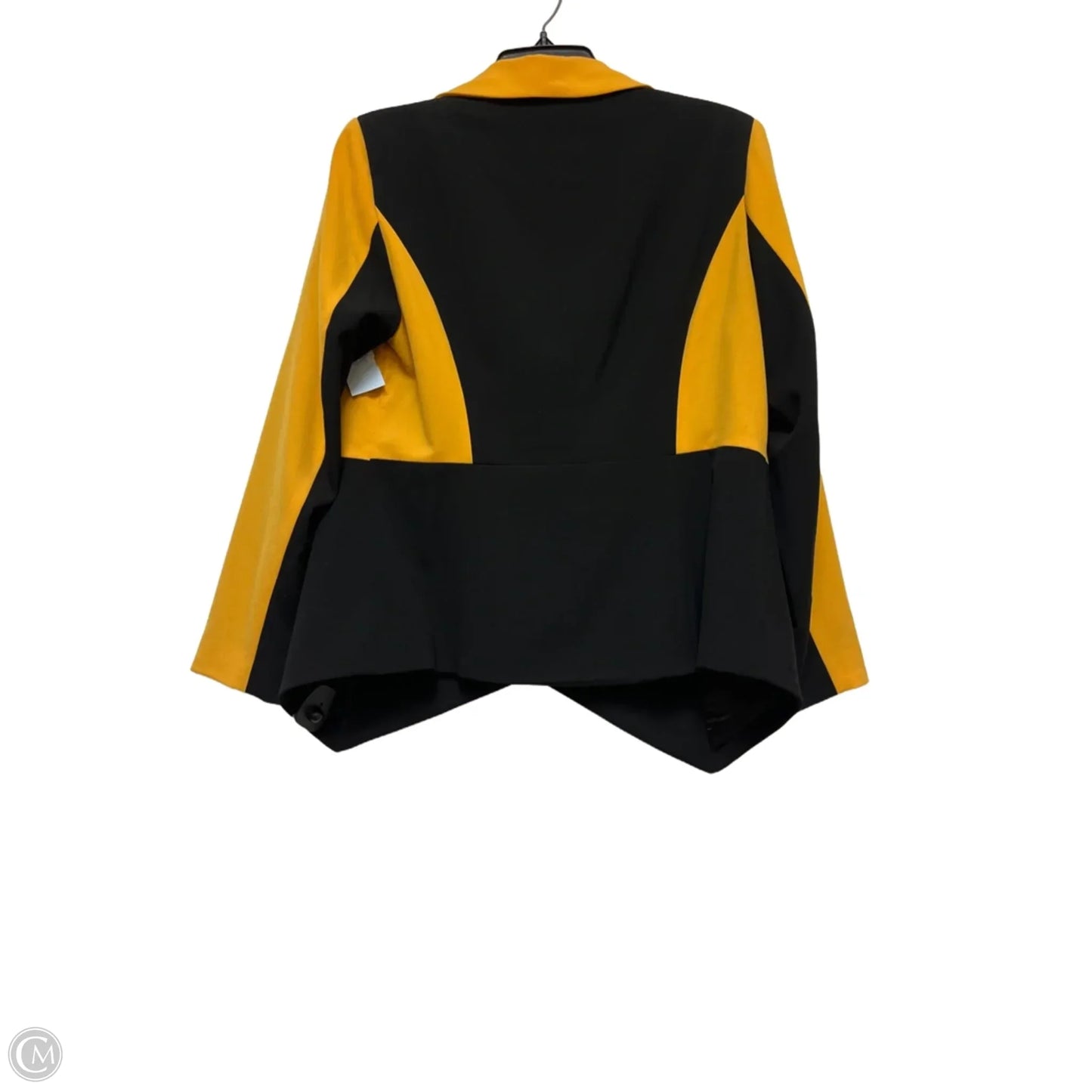 Blazer By Clothes Mentor In Black & Yellow, Size: M