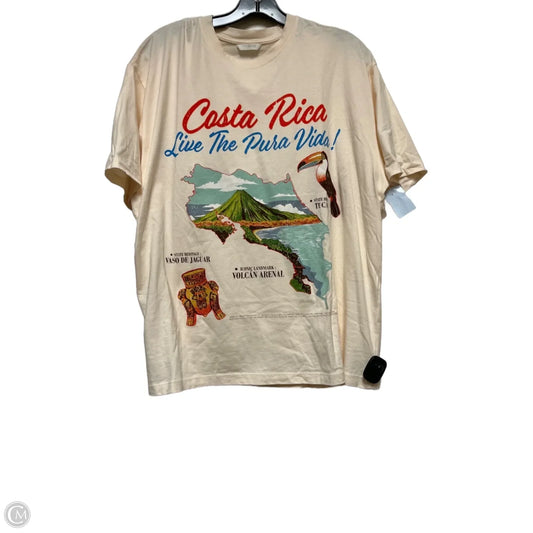 Top Short Sleeve Basic By Zara In Cream, Size: Xl