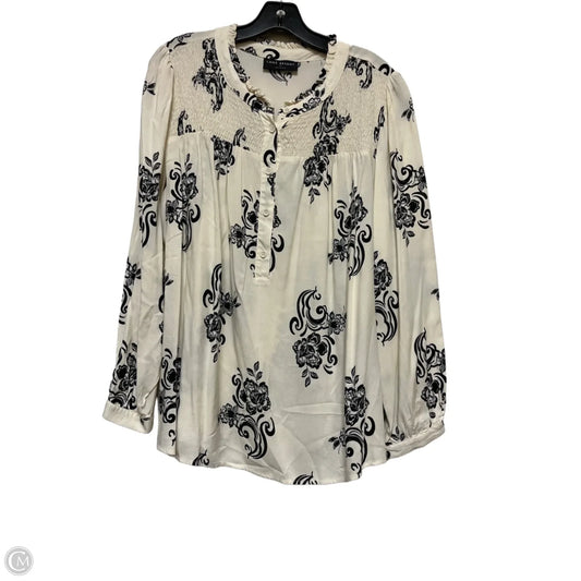 Top Long Sleeve By Lane Bryant In Black & White, Size: Xl