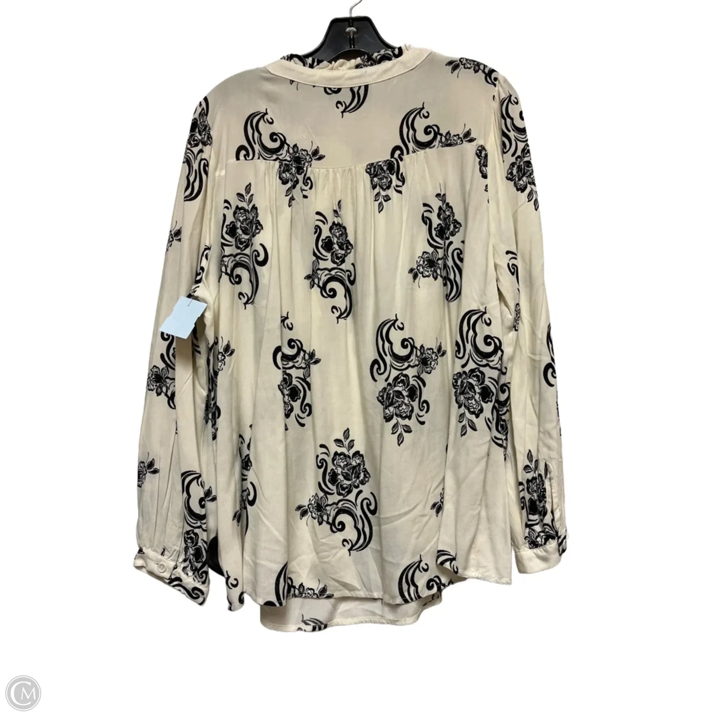 Top Long Sleeve By Lane Bryant In Black & White, Size: Xl