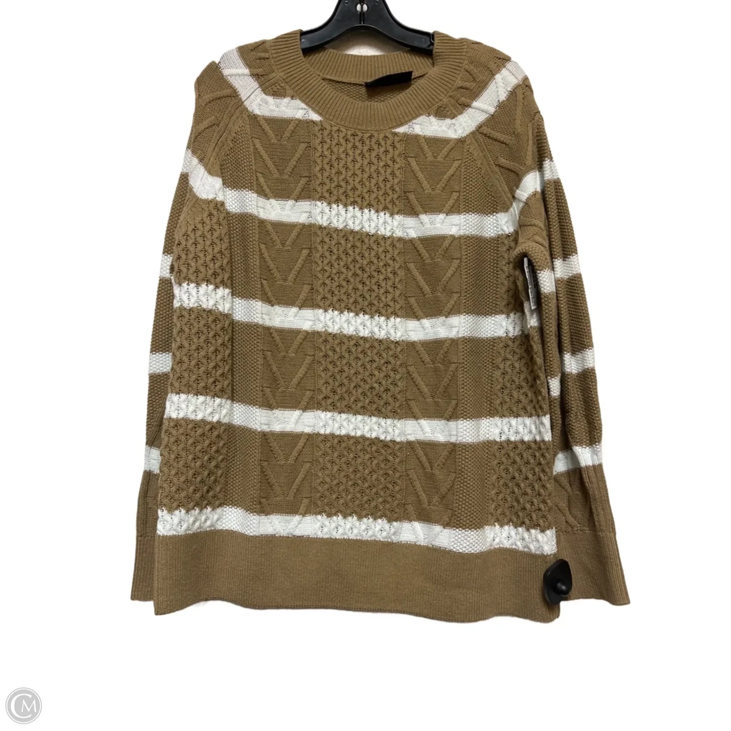 Sweater By Lane Bryant In Brown & White, Size: Xl