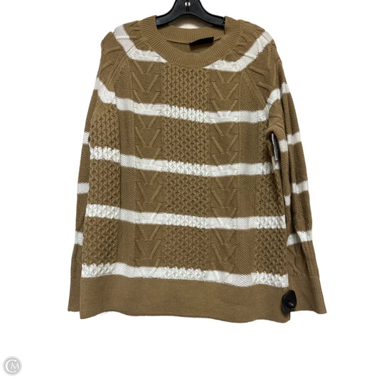 Sweater By Lane Bryant In Brown & White, Size: Xl