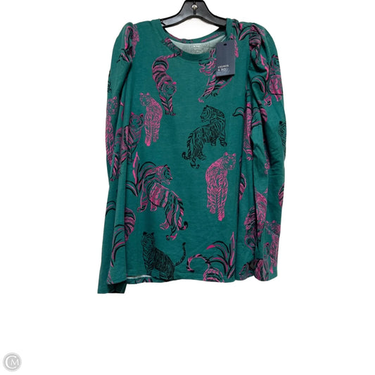 Top Long Sleeve By Crown And Ivy In Green, Size: Xxl