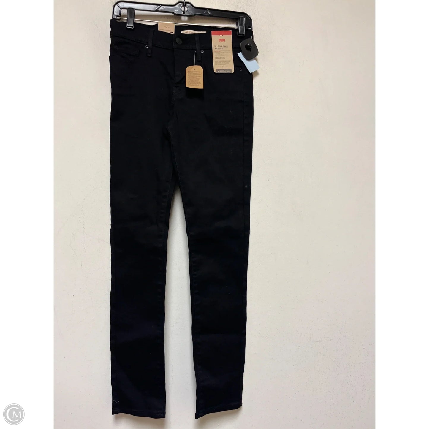 Jeans Skinny By Levis In Black, Size: 4