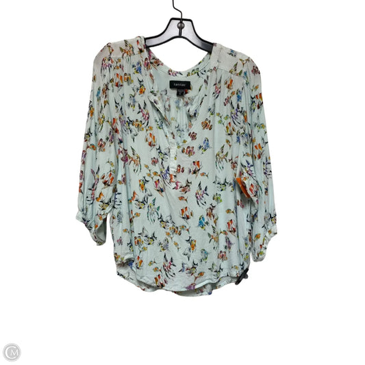 Top Short Sleeve By Karen Kane In Blue, Size: Xl