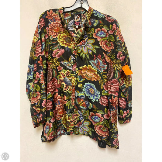 Top Long Sleeve By Johnny Was In Floral Print, Size: Xs