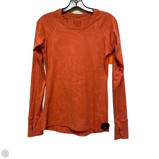 Athletic Top Long Sleeve Crewneck By Clothes Mentor In Orange, Size: S