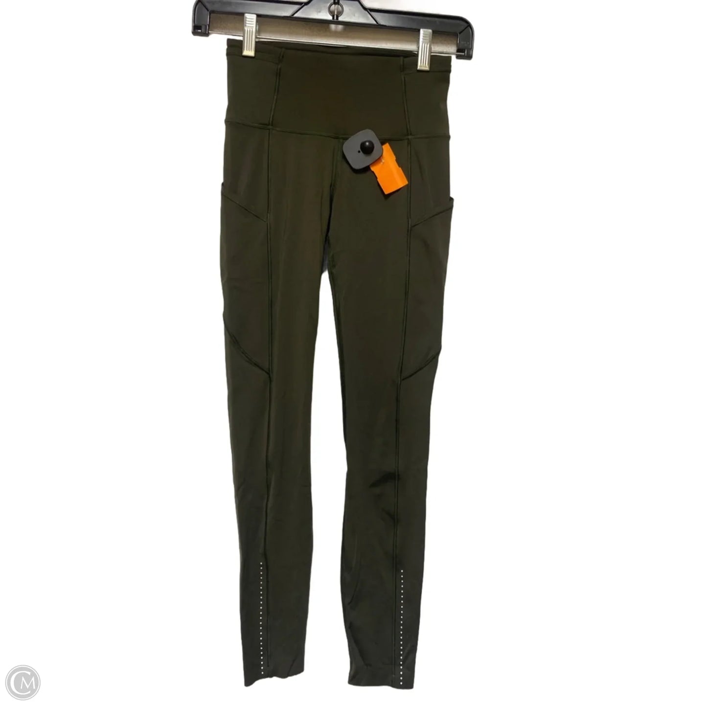 Athletic Leggings By Lululemon In Green, Size: Xs