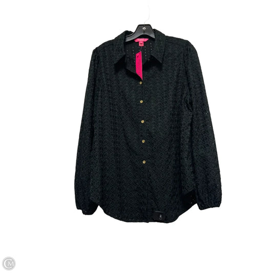 Top Long Sleeve Designer By Lilly Pulitzer In Black, Size: Xl