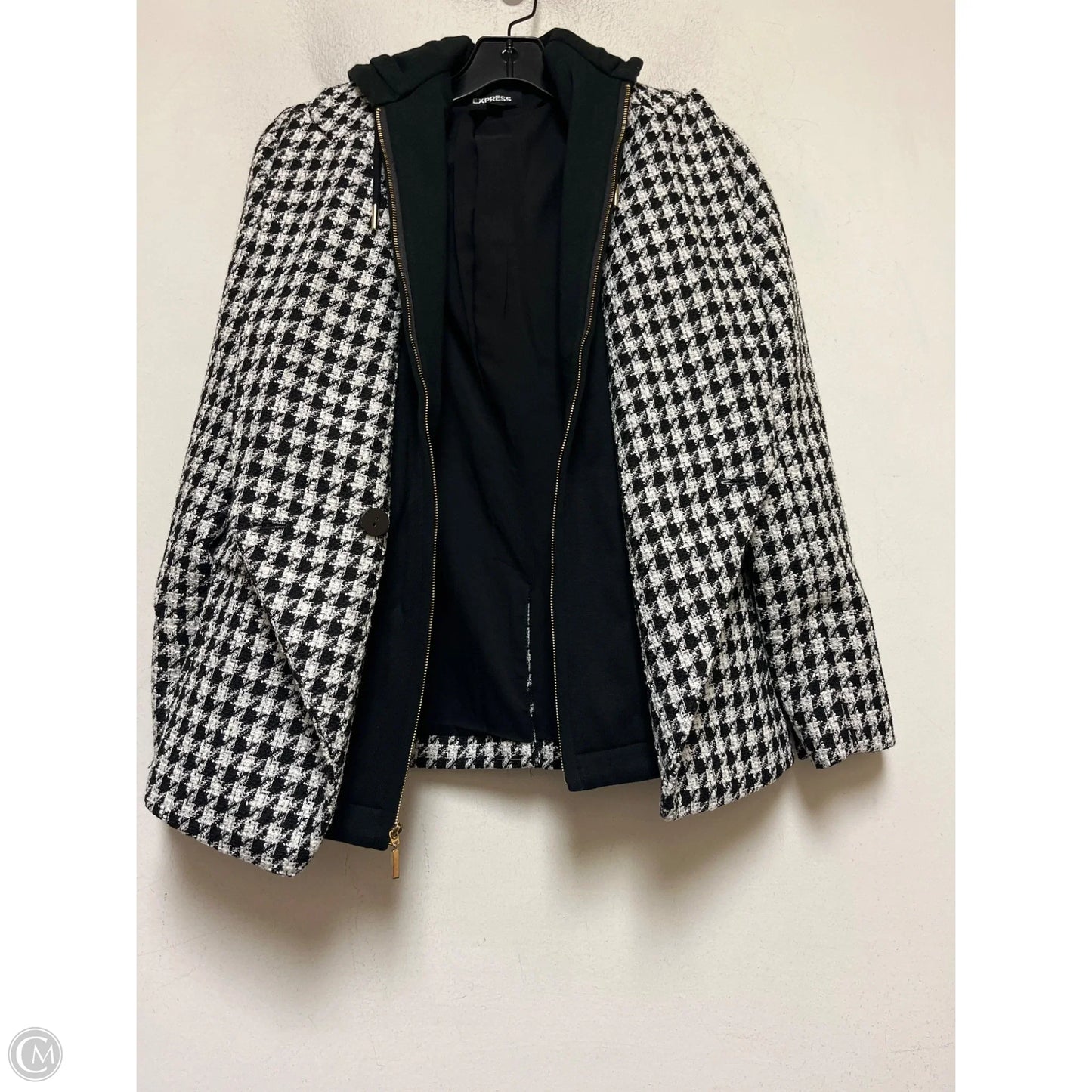 Jacket Other By Express In Black & White, Size: Xs