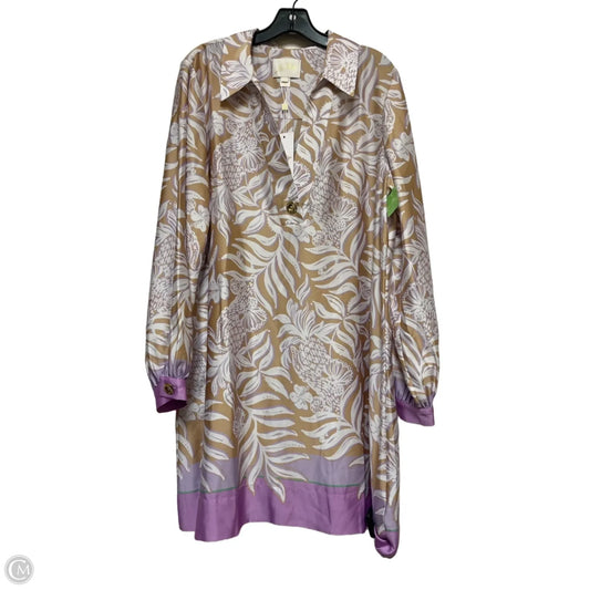 Dress Designer By Lilly Pulitzer In Brown & Purple, Size: Xl