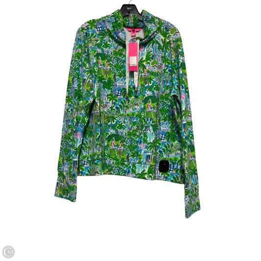 Top Long Sleeve Designer By Lilly Pulitzer In Blue & Green, Size: L