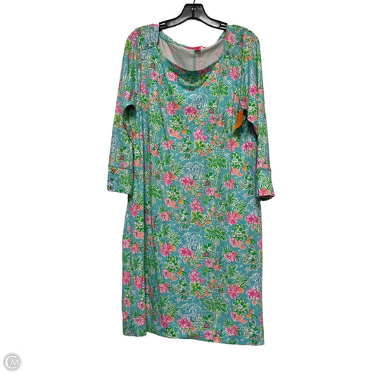 Dress Designer By Lilly Pulitzer In Green & Pink, Size: Xl