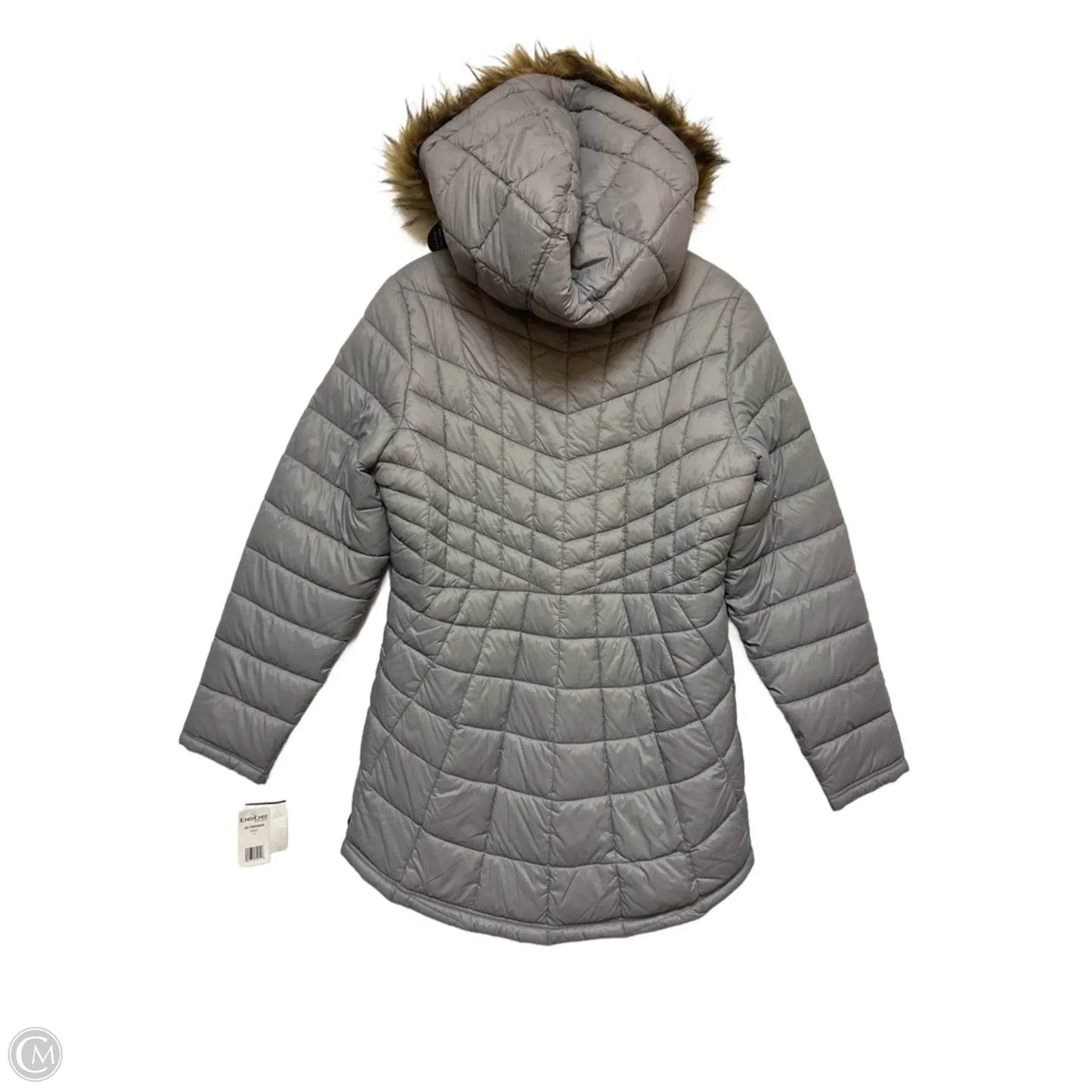 Jacket Puffer & Quilted By Bebe In Grey, Size: L