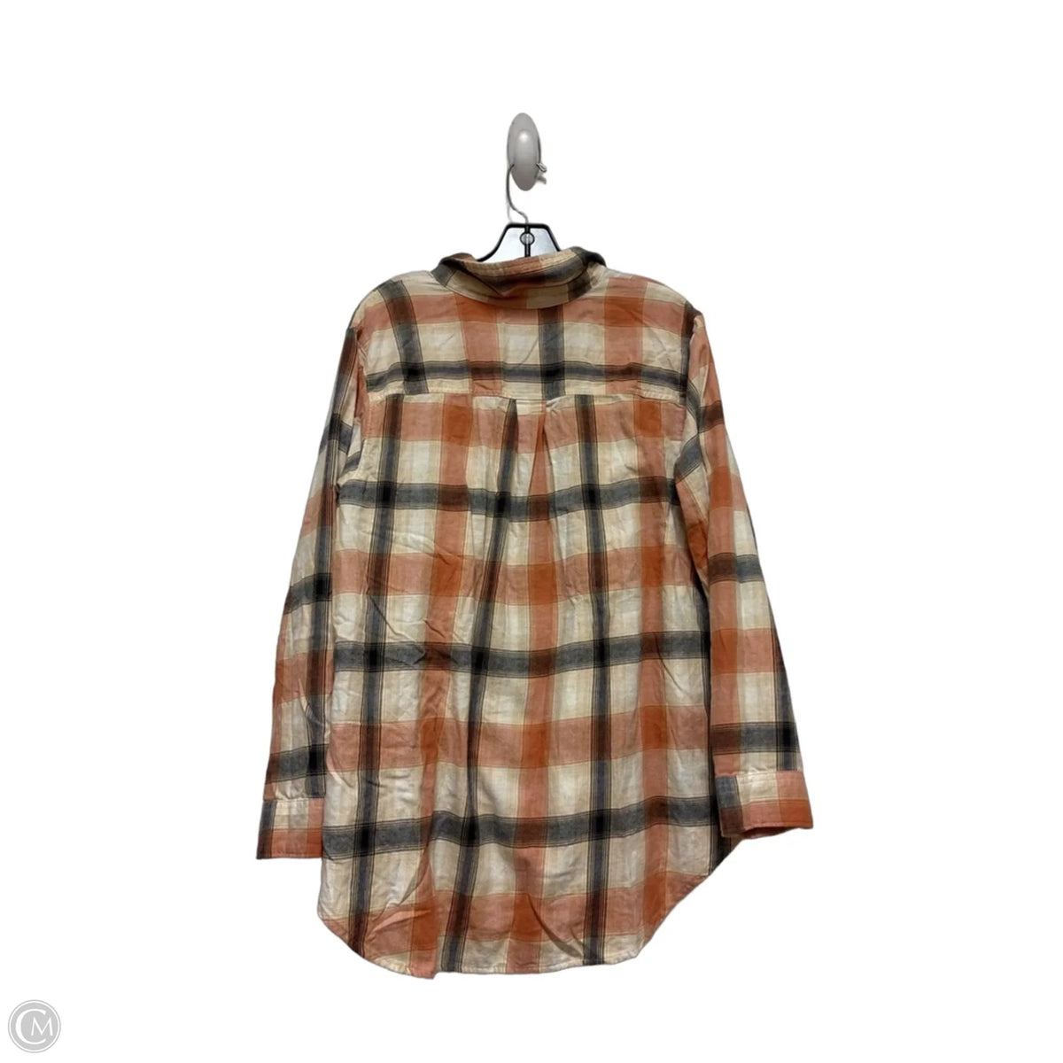 Top Long Sleeve By Old Navy In Grey & Orange, Size: 2x