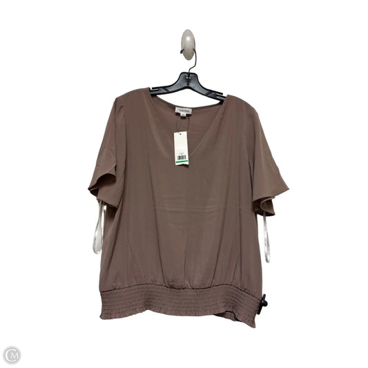 Top Short Sleeve By Calvin Klein In Purple, Size: L