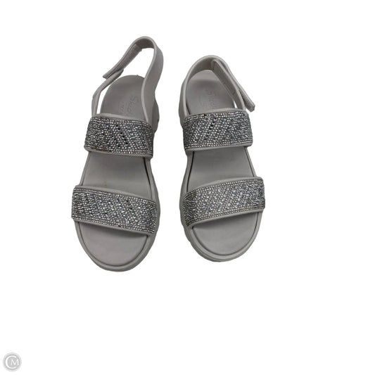 Sandals Flats By Skechers In Silver, Size: 8
