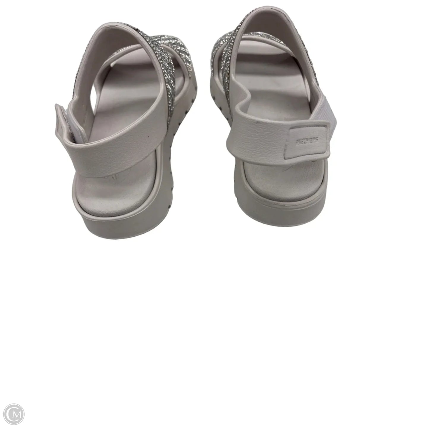 Sandals Flats By Skechers In Silver, Size: 8