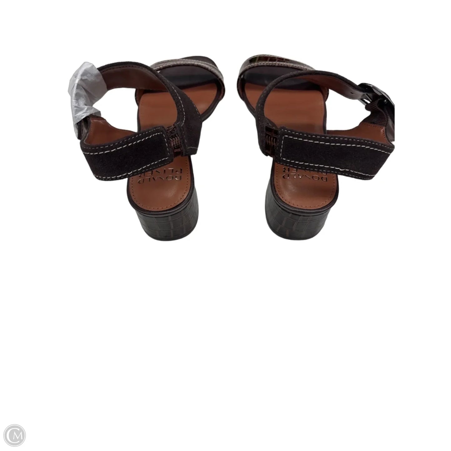 Sandals Heels Block By Donald Pliner In Brown, Size: 8