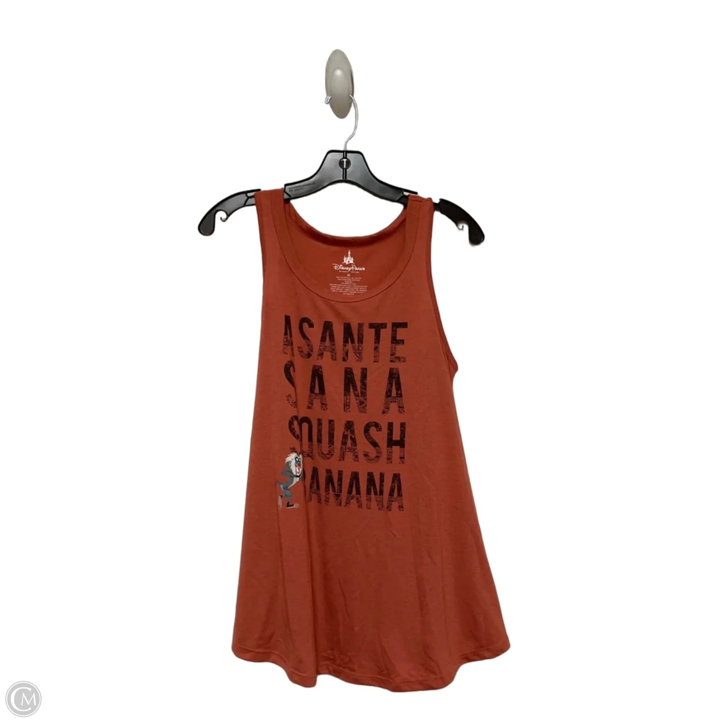 Top Sleeveless Basic By Disney Store In Black & Orange, Size: M