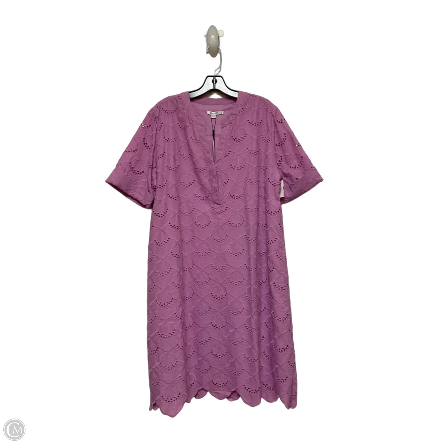 Dress Casual Midi By Chicos In Pink, Size: L