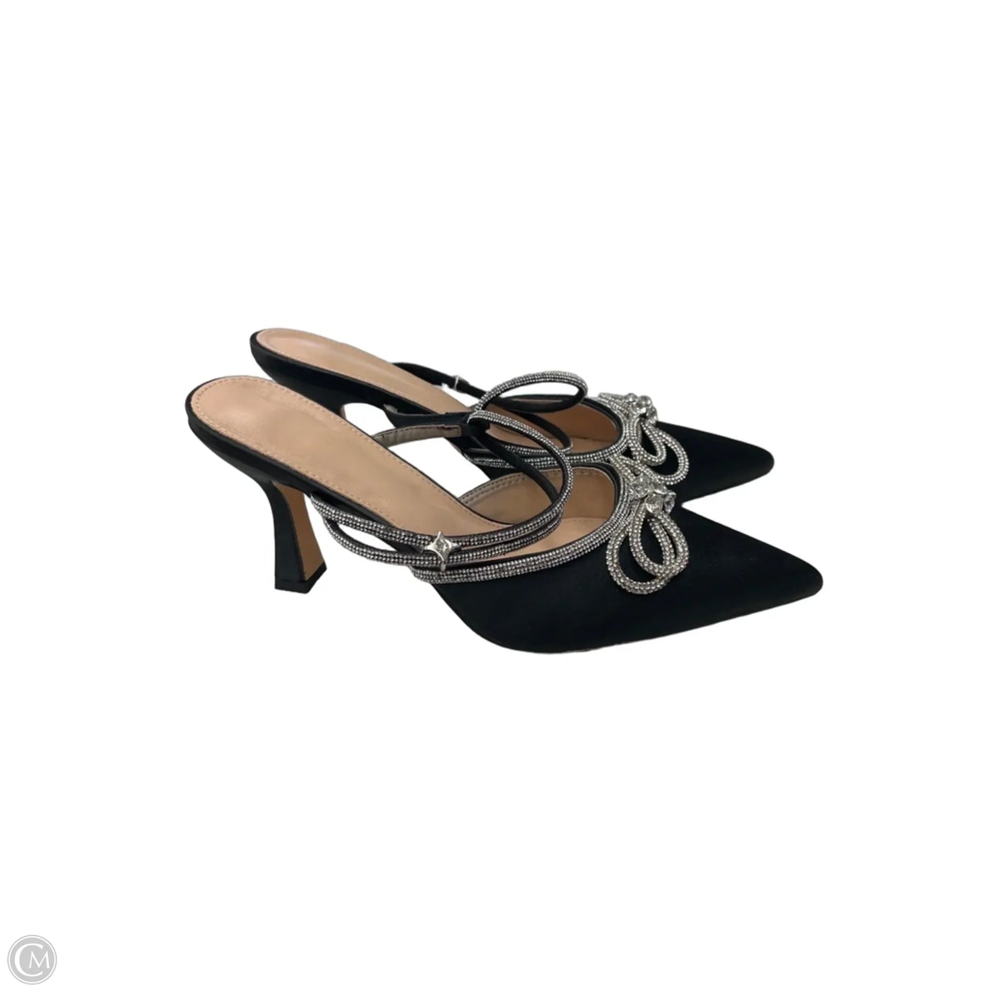 Shoes Heels Kitten By Clothes Mentor In Black & Tan, Size: 9.5