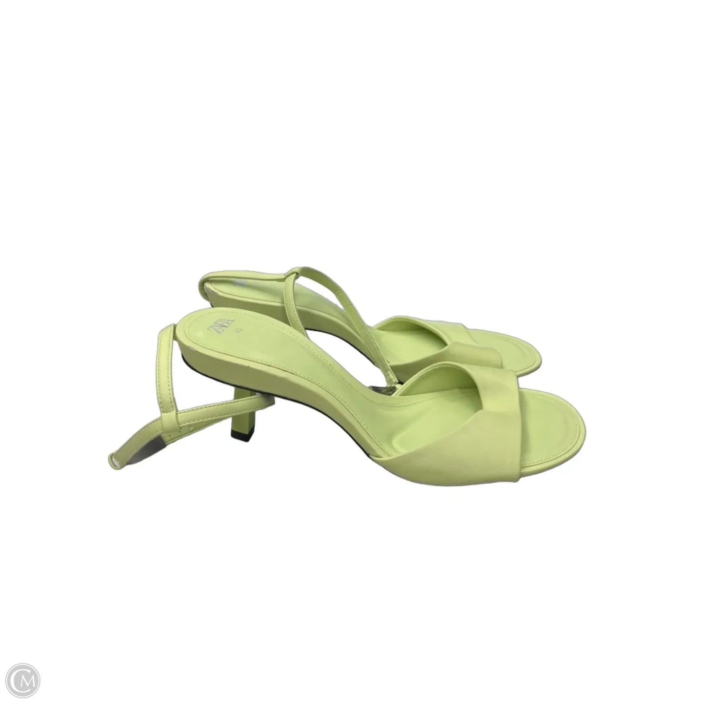 Sandals Heels Kitten By Zara In Green, Size: 10