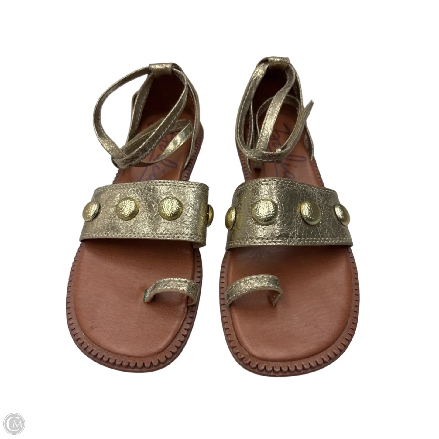 Sandals Flats By Zodiac In Gold, Size: 7.5