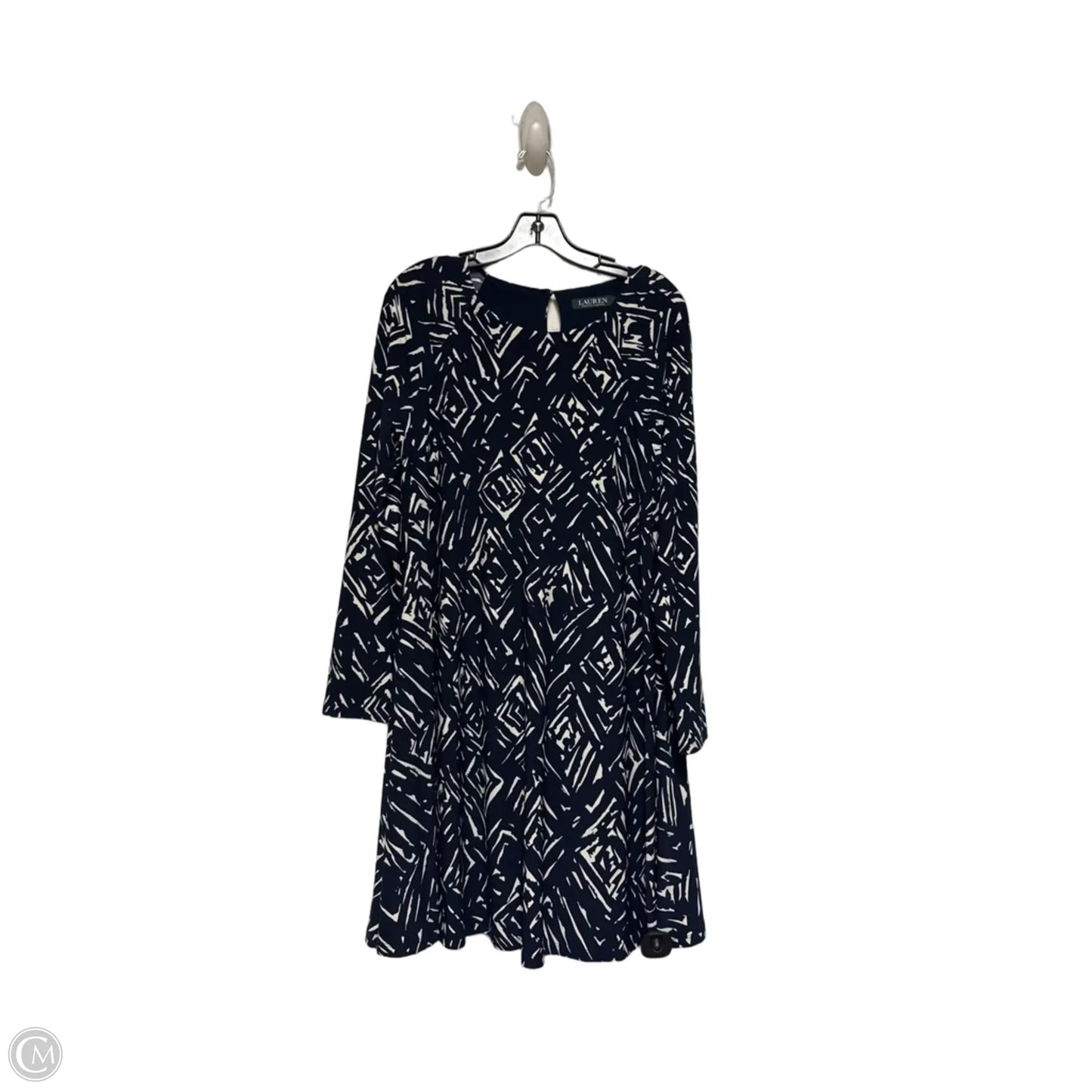 Dress Casual Short By Lauren By Ralph Lauren In Blue & White, Size: L
