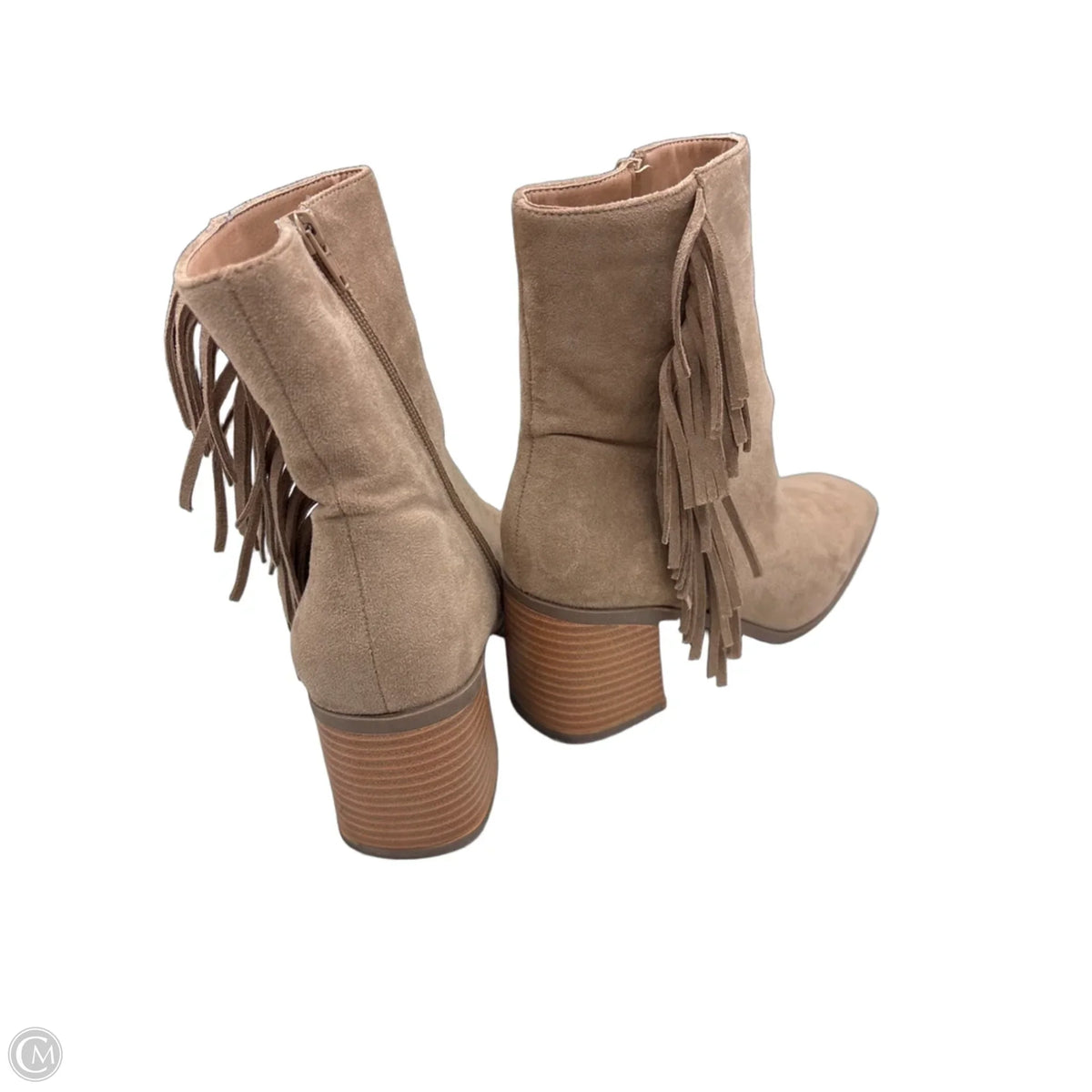 Boots Ankle Heels By Journee In Tan, Size: 8