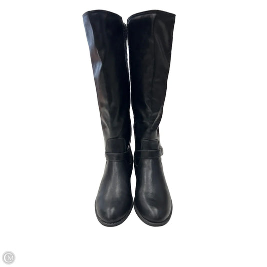 Boots Knee Flats By St Johns Bay In Black, Size: 9