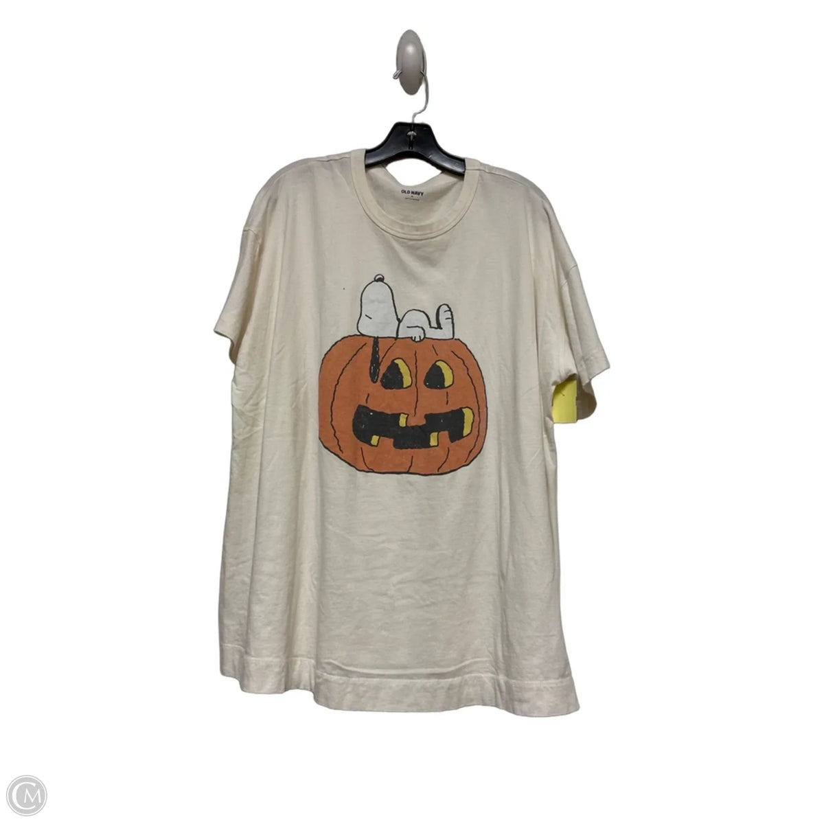 Top Short Sleeve Basic By Old Navy In Cream, Size: Xl