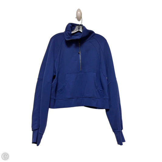 Athletic Sweatshirt Crewneck By Lululemon In Blue, Size: M