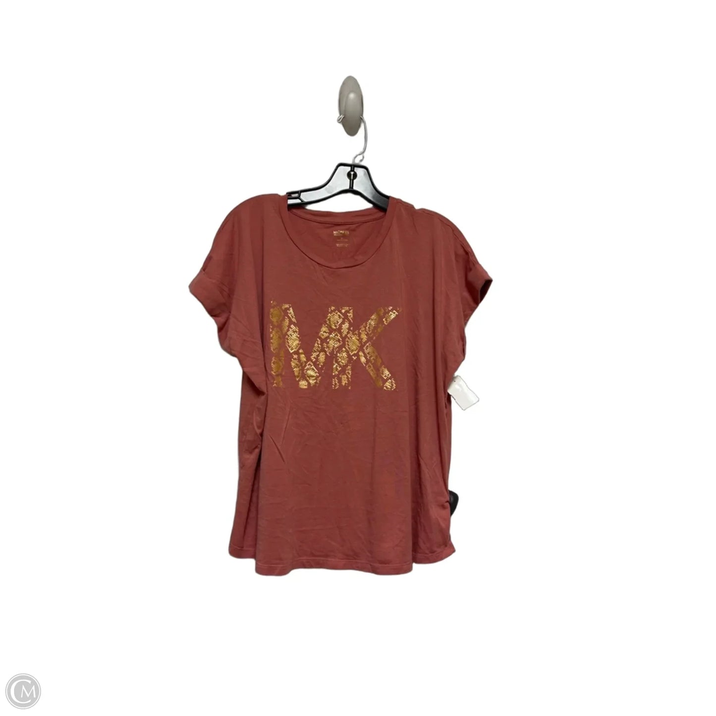 Top Short Sleeve By Michael By Michael Kors In Pink, Size: Xl