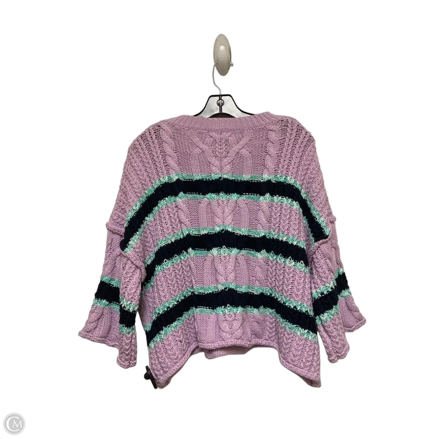 Sweater Short Sleeve By Entro In Blue & Purple, Size: M
