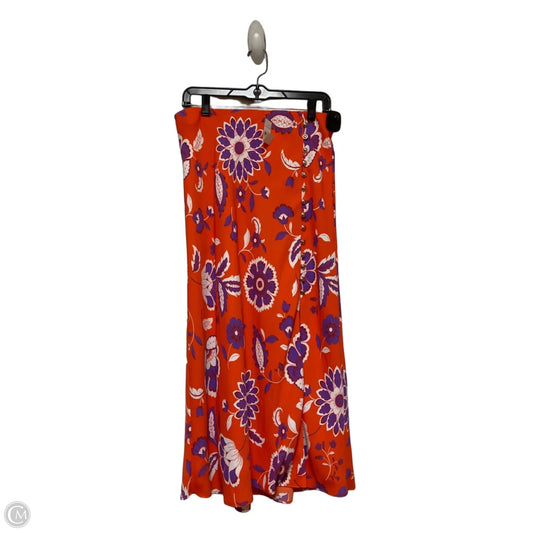 Skirt Maxi By Ann Taylor In Orange & Purple, Size: 8