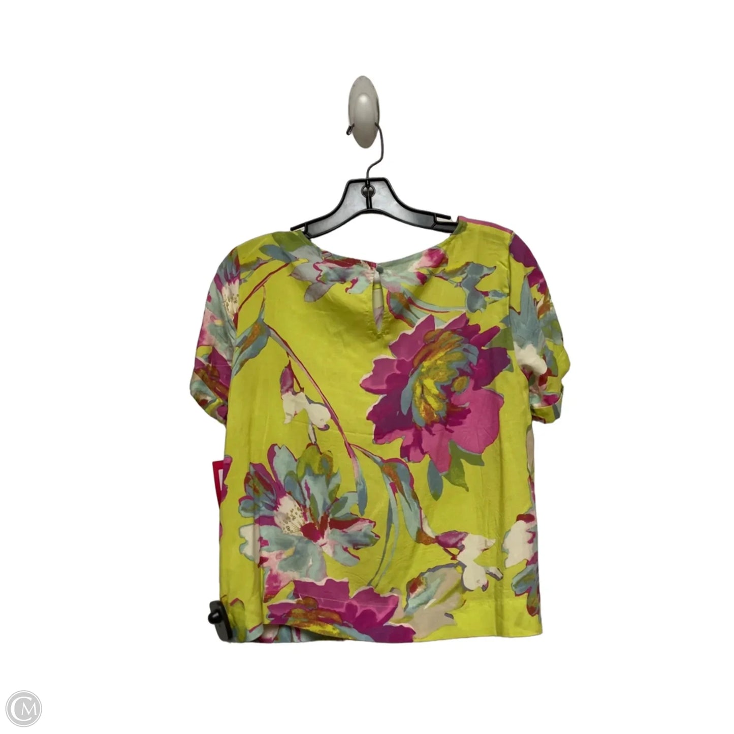 Top Short Sleeve By Vince Camuto In Green & Pink, Size: Xs