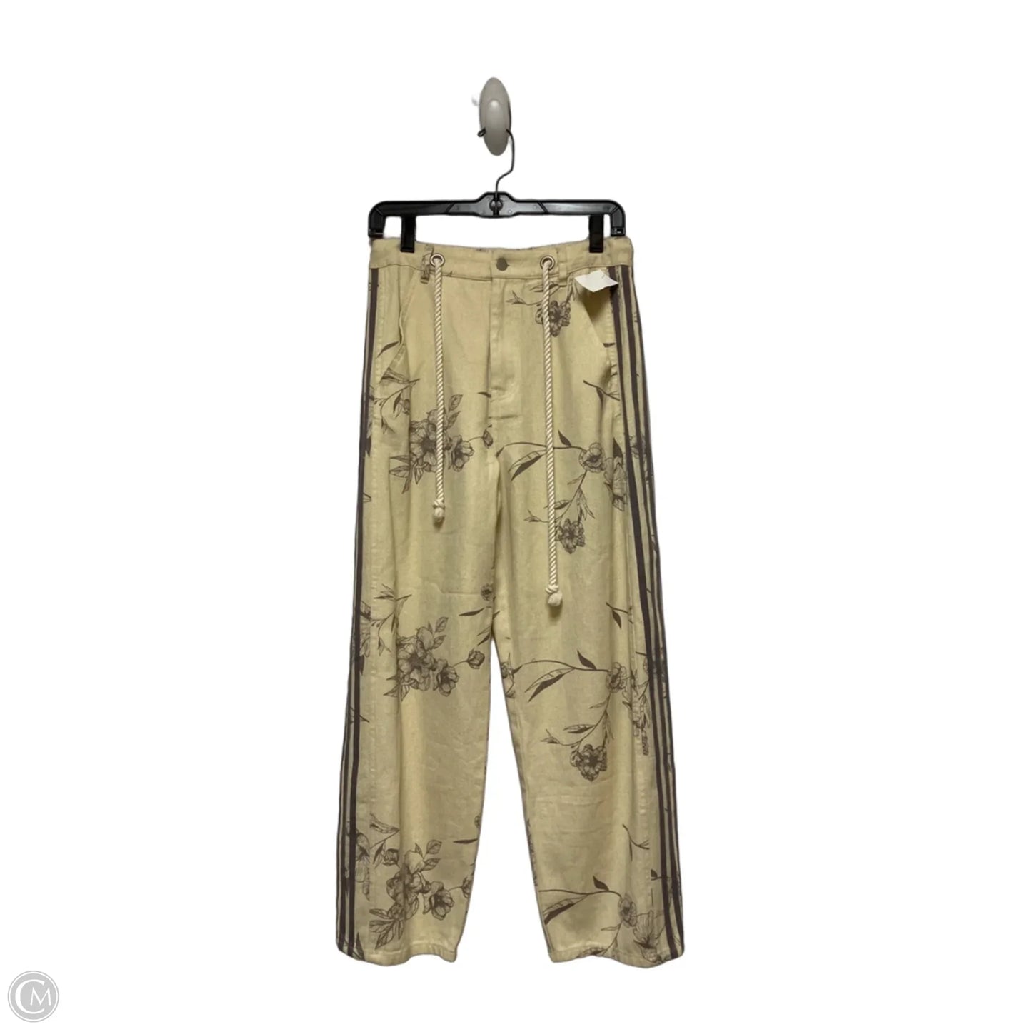 Jeans Wide Leg By Oddi In Cream & Grey, Size: 4