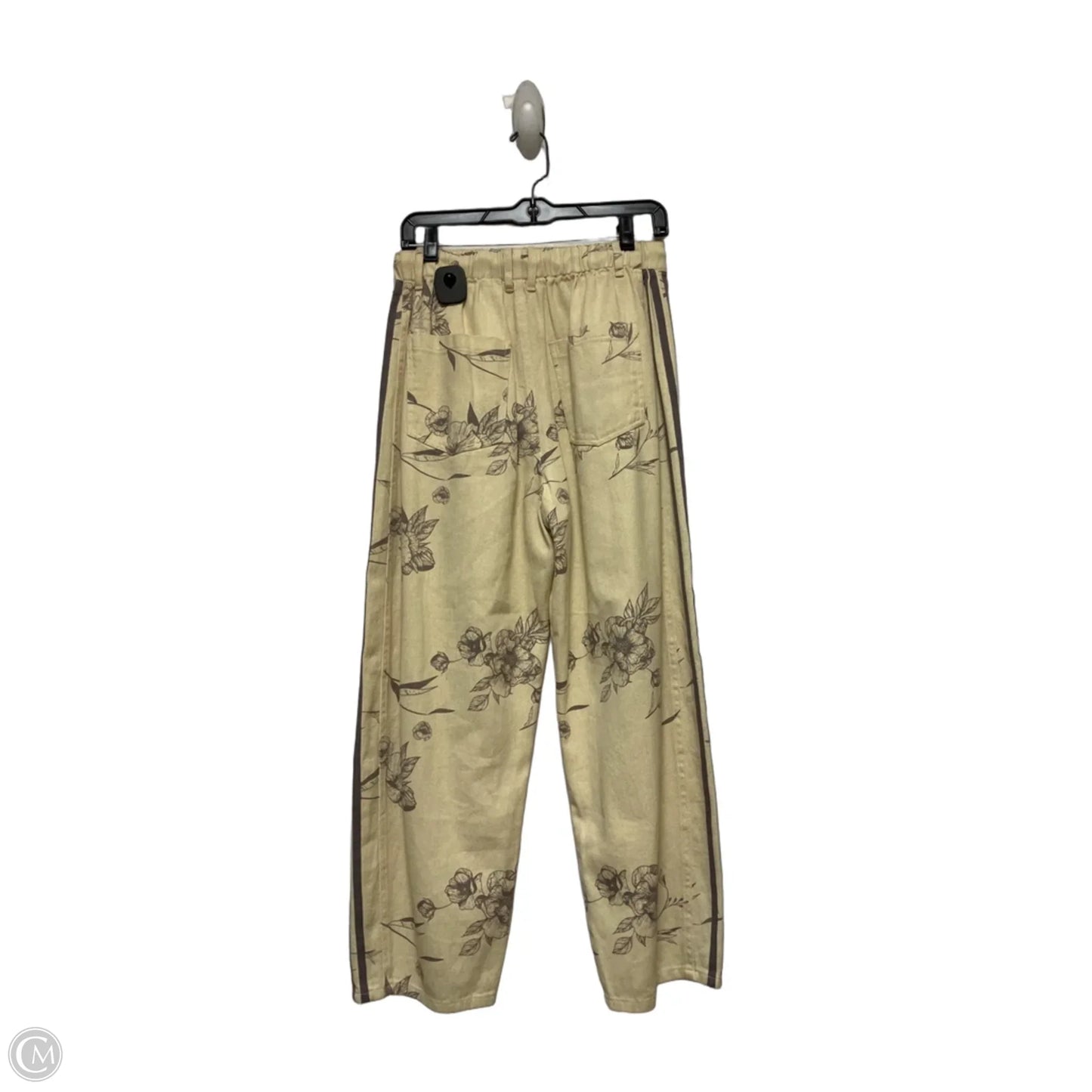 Jeans Wide Leg By Oddi In Cream & Grey, Size: 4