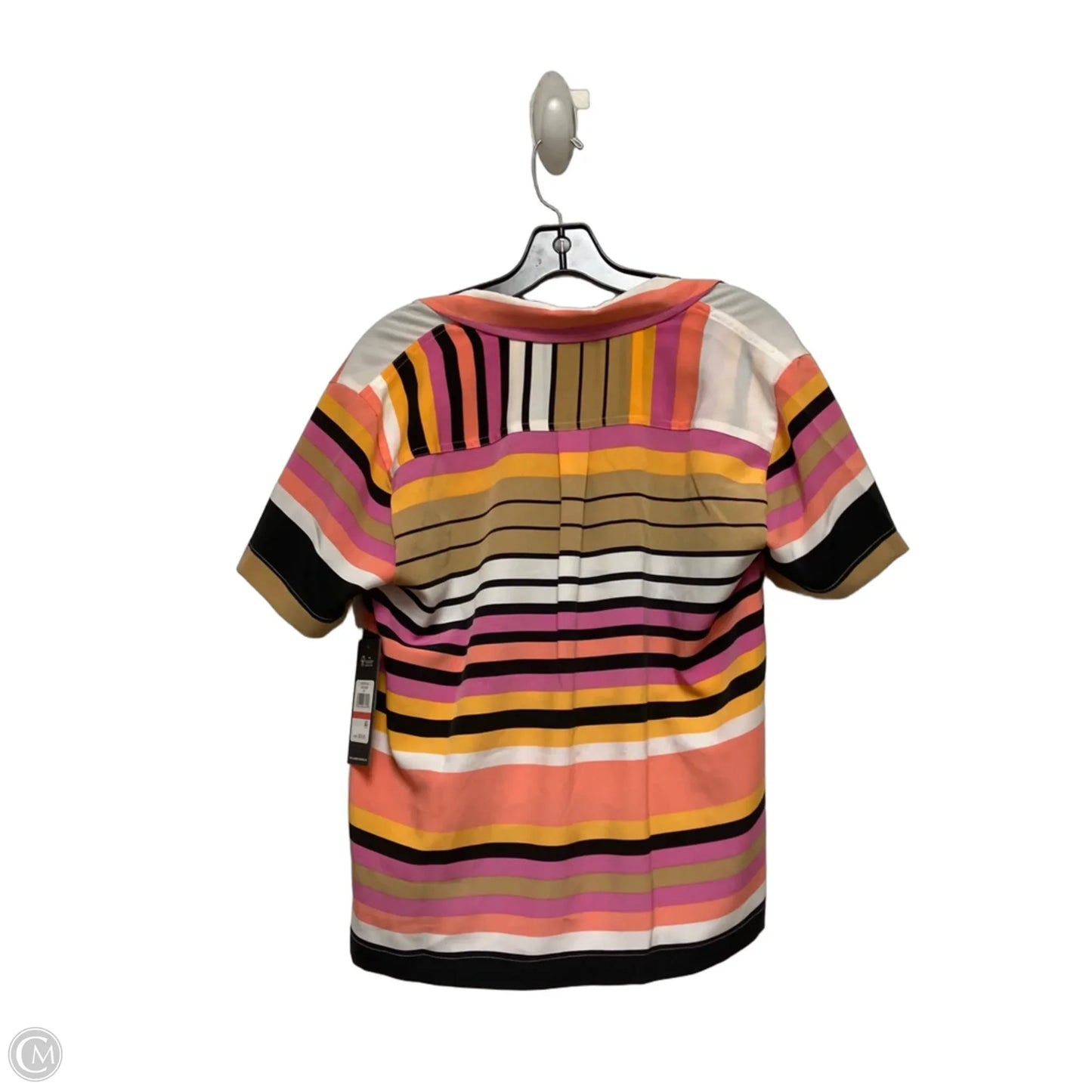 Top Short Sleeve Designer By Karl Lagerfeld In Striped Pattern, Size: Xs