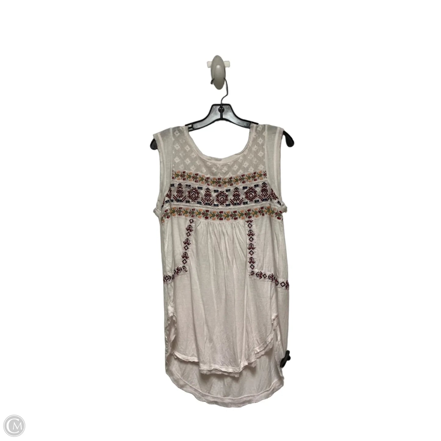 Top Sleeveless By Free People In Pink & Red, Size: S
