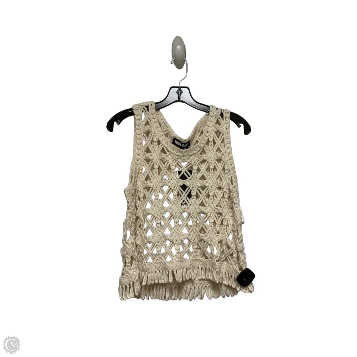 Top Sleeveless By Dkny In Cream, Size: S