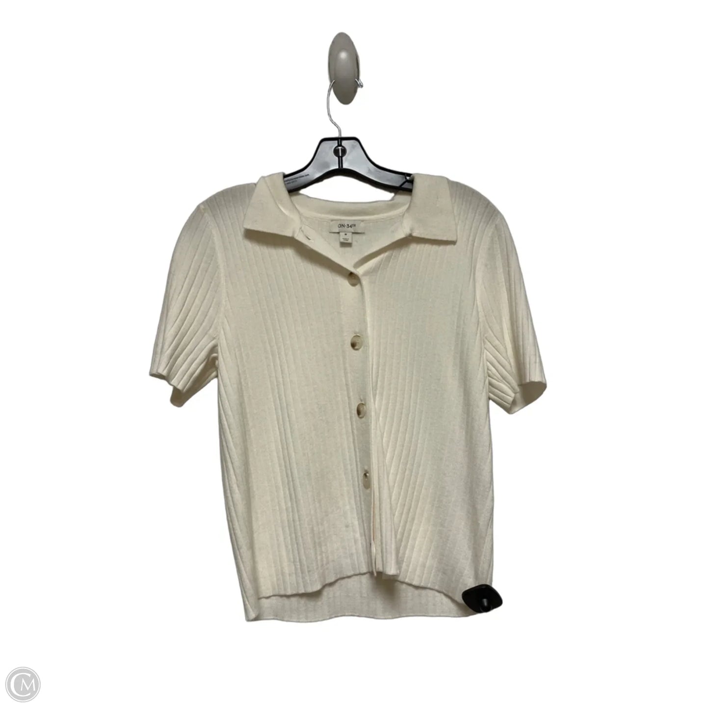 Top Short Sleeve By On 34th In Cream, Size: M