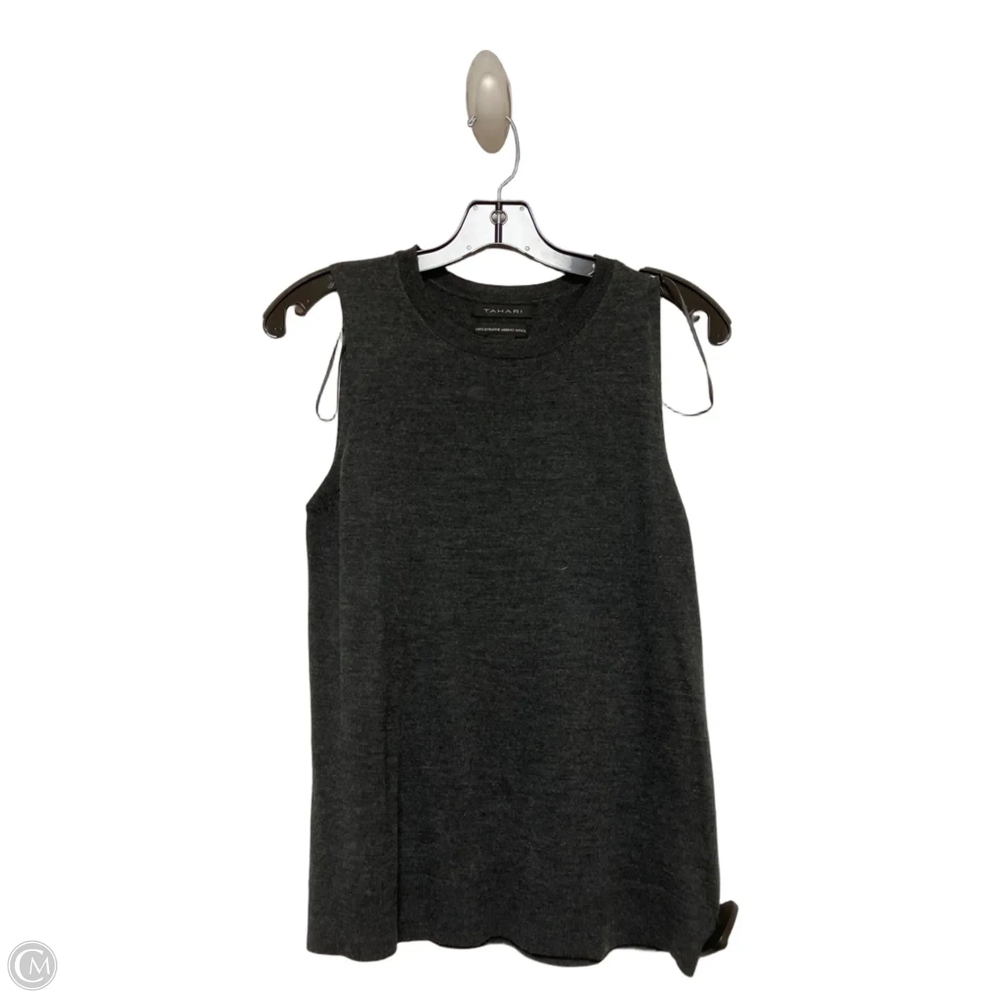 Top Sleeveless By Tahari In Grey, Size: M