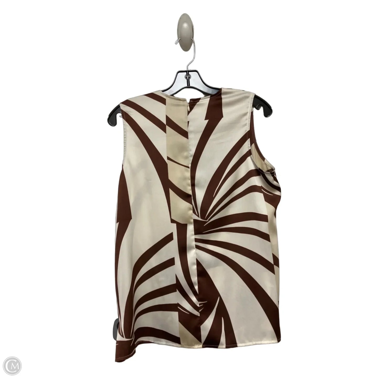 Top Sleeveless By Worthington In Brown & Cream, Size: S