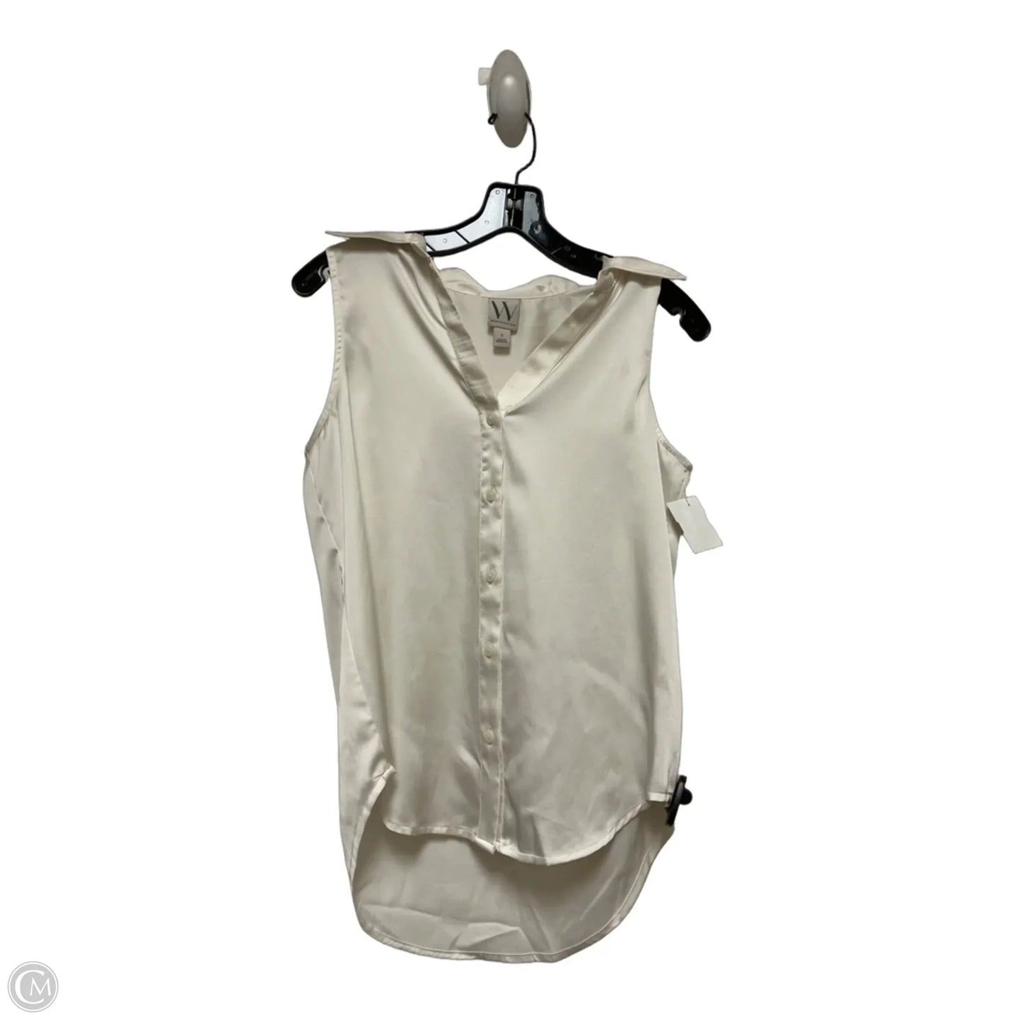 Top Sleeveless By Worthington In Cream, Size: S