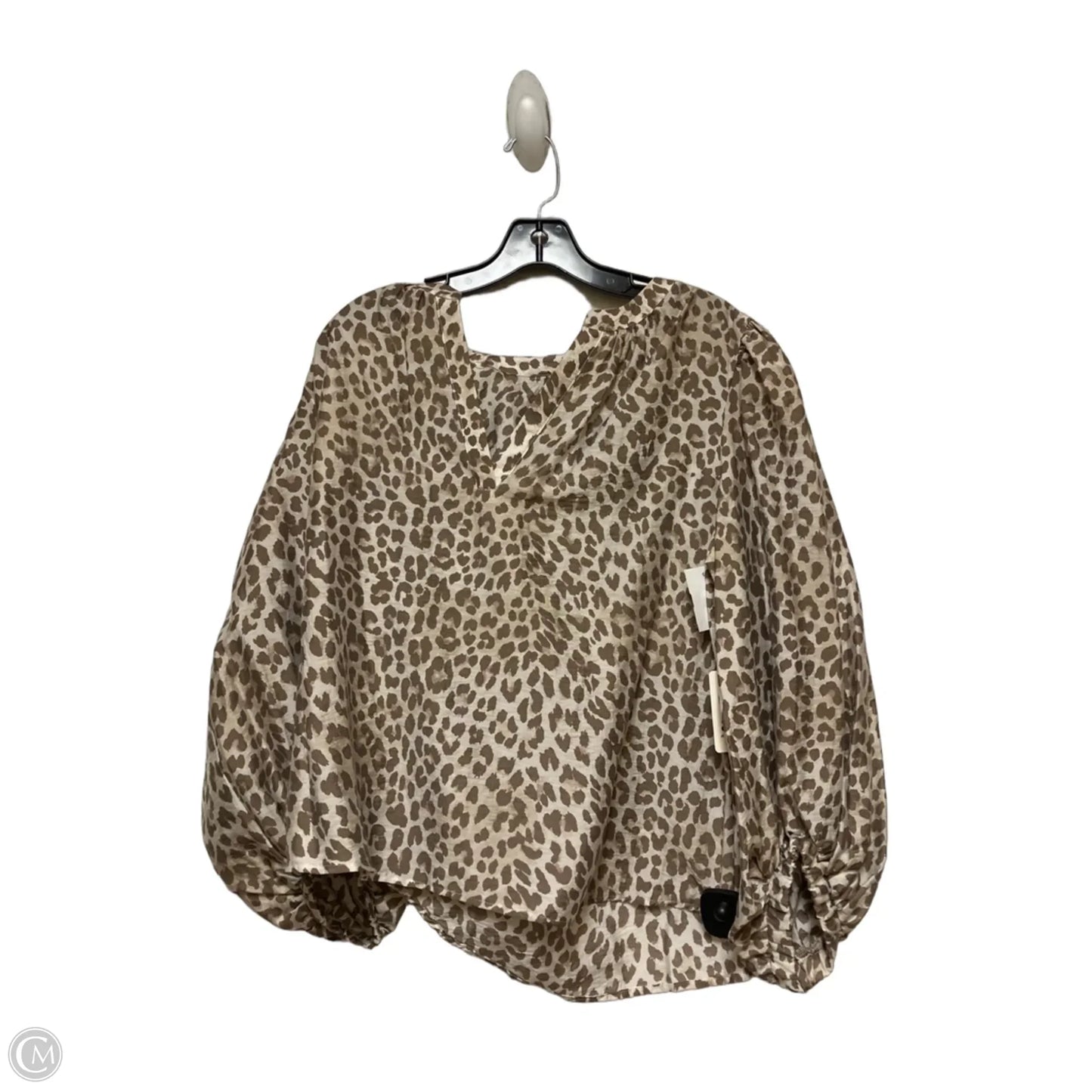 Top Long Sleeve By Ana In Animal Print, Size: L